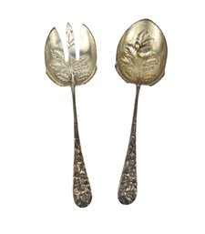 Sterling Silver Salad Serving Spoons - 11.755ozt