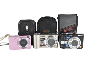 Panasonic Lumix & Sony CyberShot Digital Cameras - 3 Total
