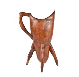 Unique Olive Wood Carved Pitcher