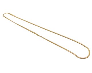 14K Gold Slinky Gold Round Herringbone Chain Necklace - 8.1g