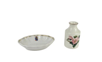 Suisse Langenthal Small Oval Dish & Villeroy & Boch Palermo Morning Glory Bud Vase