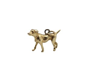 14K Gold Dog Pendant - 6.4g