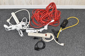 50ft Extension Cord W/ Extension Strips - 8pcs Total