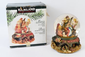 Large Kirkland Signature Musical Snow Globe Featuring Nativity Scene