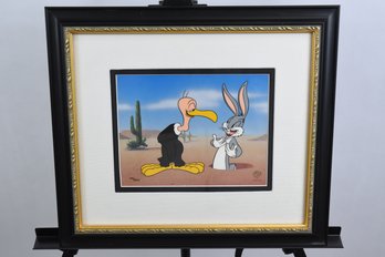 Warner Bros. 1999 'Bugs Bunny Gets The Boid' Limited Edition Animation Cell Framed & Numbered 436 Of 500