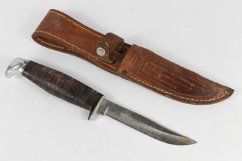 Vintage Case XX USA  Razor Edge Fixed Blade Knife Marked 3 Finn SSP With Original Sheath