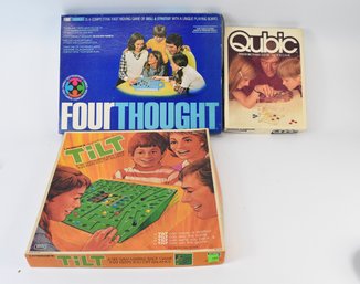 Vintage Boardgames FourThought Qubic & Tilt - 3 Total