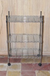 3-Tier Metal Wire Shelving W/ Wheels #11