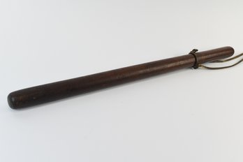 Mid Century Wooden Police Baton Nightstick - Collectible For Display Purposes ONLY