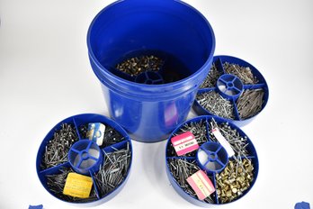 Hardware Bucket System Loaded W/ Screws Nails Bolts & More!