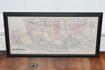 Framed Map Of  Western South Shore Long Island