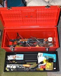 Plastic Toolbox With Assorted Tools