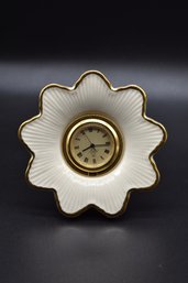 Lenox Porcelain Gold Trimmed Desk Clock