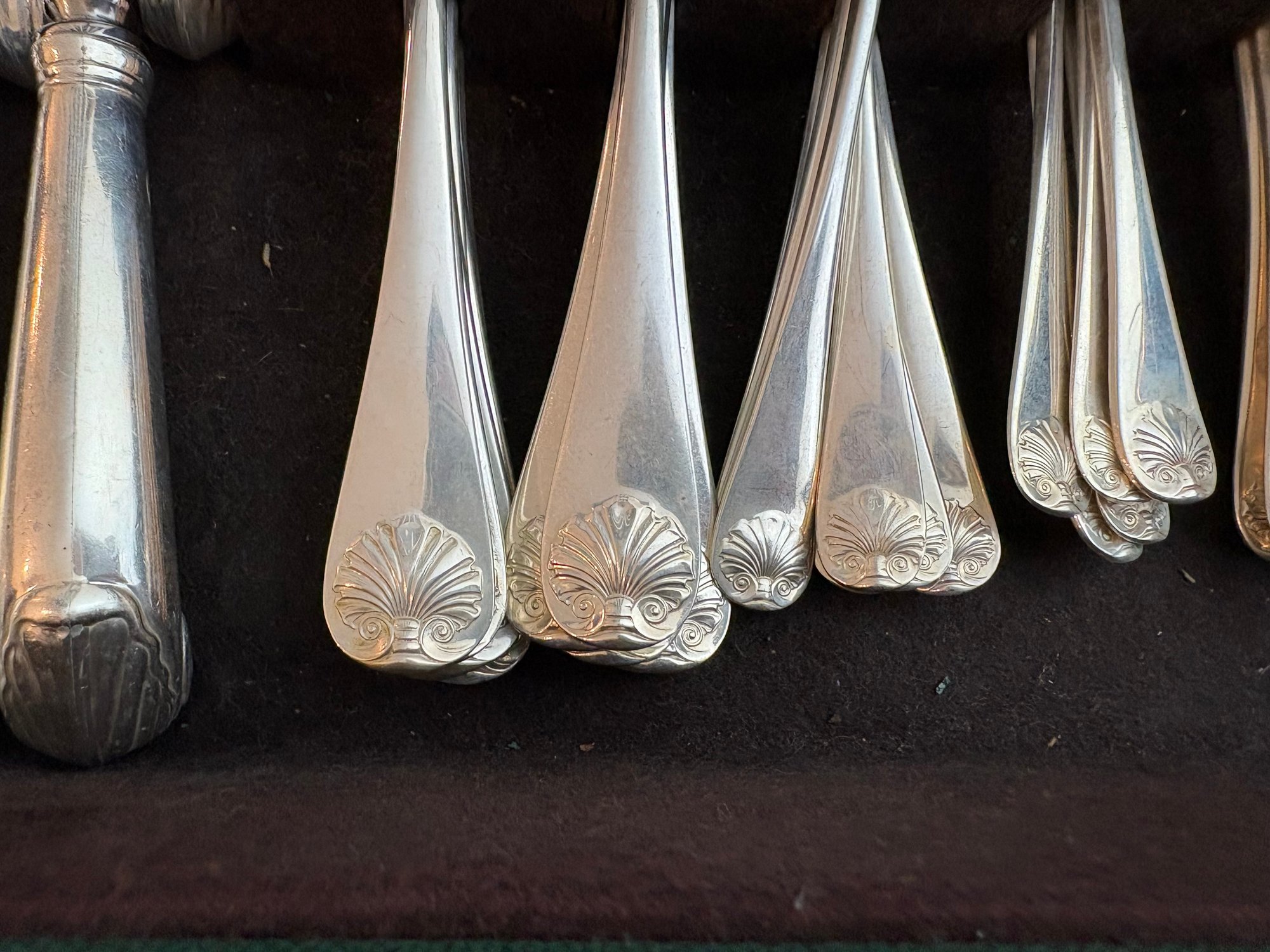 Steiff Sterling Williamsburg Shell Pattern Flatware Set (CTF10) #51741 ...