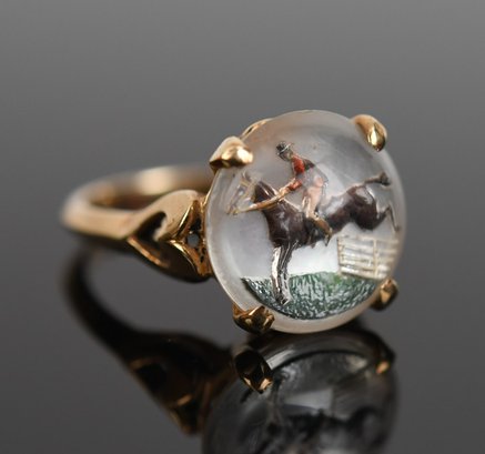 Vintage 14k Gold Equestrian Ring (CTF10)
