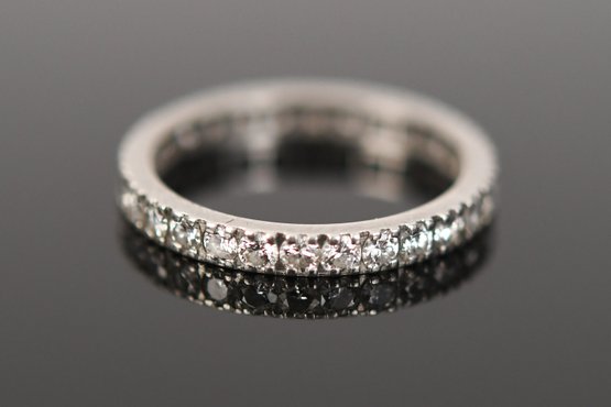 Vintage Platinum Diamond Eternity Band (CTF10)