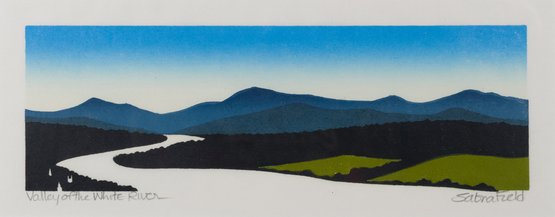 Sabra Field Color Woodblock Print, 'Valley Of The White River' (CTF20)