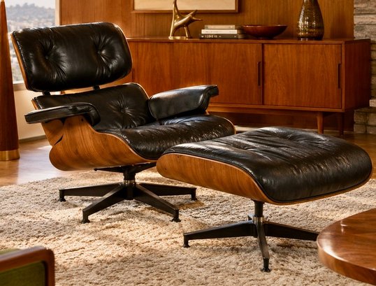 Vintage Herman Miller Charles Eames Rosewood 670 Lounge Chair And 671 Ottoman (CTF50)