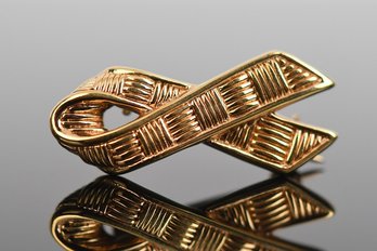 Roberto Coin 18k Gold Ribbon Pin (CTF10)
