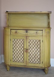 19th C. English Paint Decorated Cabinet (cTF30)