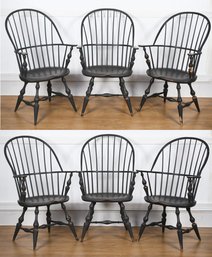 Set Of Six D.R. Dimes Windsor Chairs (CTF30)