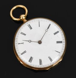 Antique 18k Gold Open Face Pendant Watch (CTF10)