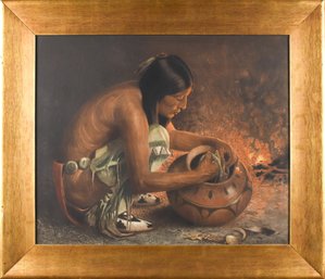Eanger Irving Couse Lithograph, The Treasure Jar (CTF20)