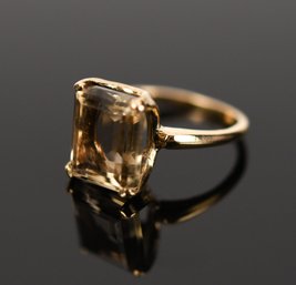 Vintage 14k Gold Smoky Quartz Ring (CTF10)