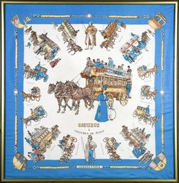 Herms 'Omnibus Et Voitures De Place' Silk Scarf