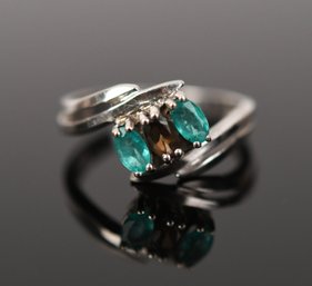 14k Gold Three Stone Ring (CTF10)