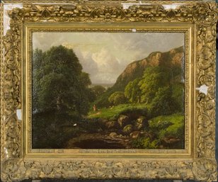 19th C. Hudson River School Oil, Signed WMB  (CTF20)