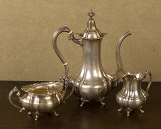 Vintage Reed & Barton Sterling 'Hampton Court' Tea Service, 3pcs. (CTF20)