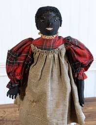Antique Black Rag Or Fabric Doll (CTF20)