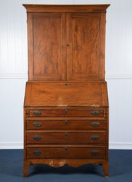 Antique Federal Two Part Inlaid Secretary (CTF40)
