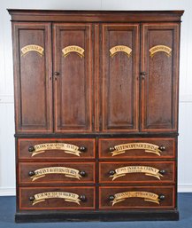 Antique Nautical Painted Two-part Cabinet (CTF50)
