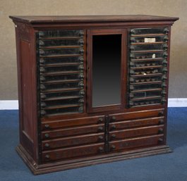 Belding Bros. & Co. Walnut Silk Thread Spool Cabinet (CTF40)