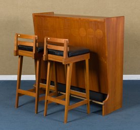 Johannes Andersen For J. Skaaning & Son Teak Bar Cabinet With Stools (CTF40)