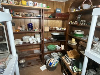 Contents Of Four Bookcases, W/Hand Blown Vase