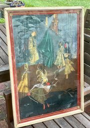 Mixed Media Collage Picture Signed Len