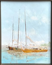 W. Hunkeler Painting, Sailboats