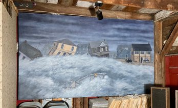 Large Oil On Canvas, Hurricane 1938