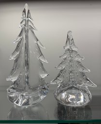 UPDATE** Two Simon Pearce Glass Christmas Trees (CTF30)