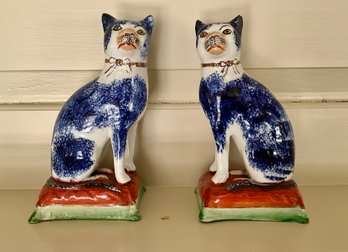 Antique Staffordshire Cat Figures  (CTF20)