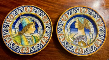 Pair Of  Italian Majolica Chargers (CTF20)