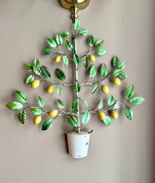 Metal Lemon Tree Wall Hanging
