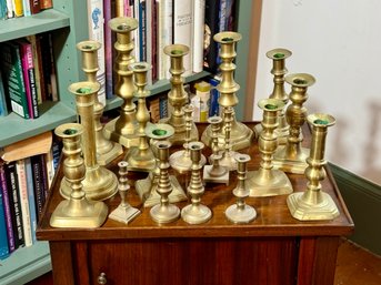 Brass Candlestick Collection, 19pcs.
