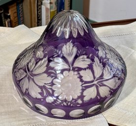 Vintage Amethyst Glass Lamp Shade