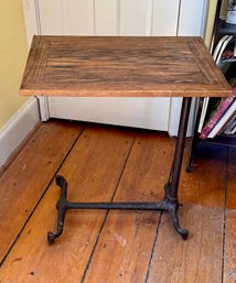 Vintage Oak And Metal Desk/stand