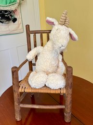 Vintage Dolls Chair & Jelly Cat