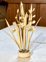Japanese Carved Bone Floral
